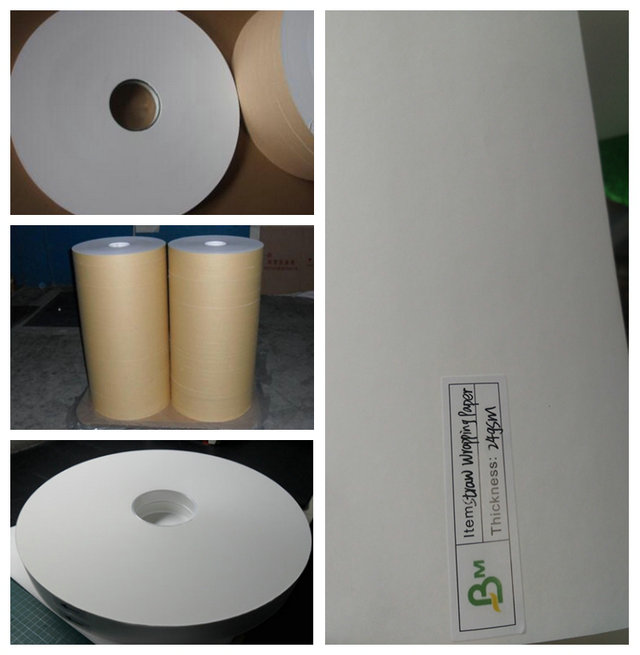 28GSM*27mm*5000m Biodegradable Eco Friendly Straw Pipe Wrapping Paper Roll Packing