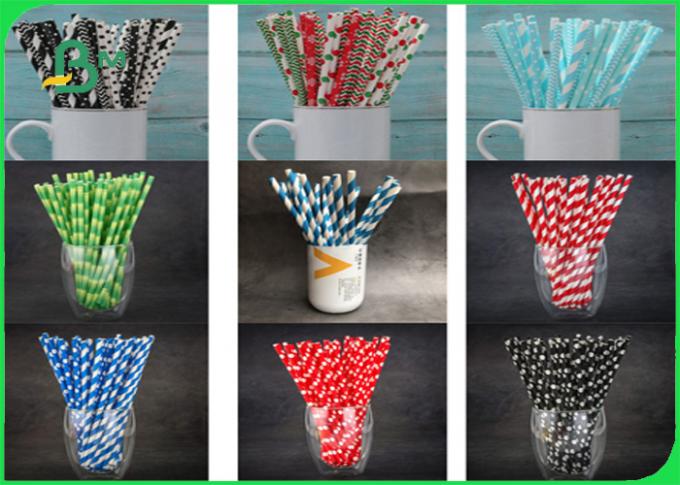 14.2MM 13.7 To 600MM Colored Kraft Straw Paper Waterproof For Drinking Milktea