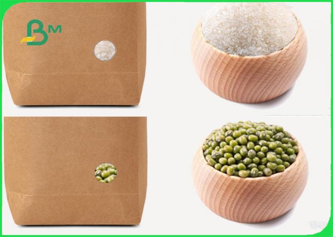 80gsm 90gsm FDA virgin pulp white / brown craft paper roll for flour bag