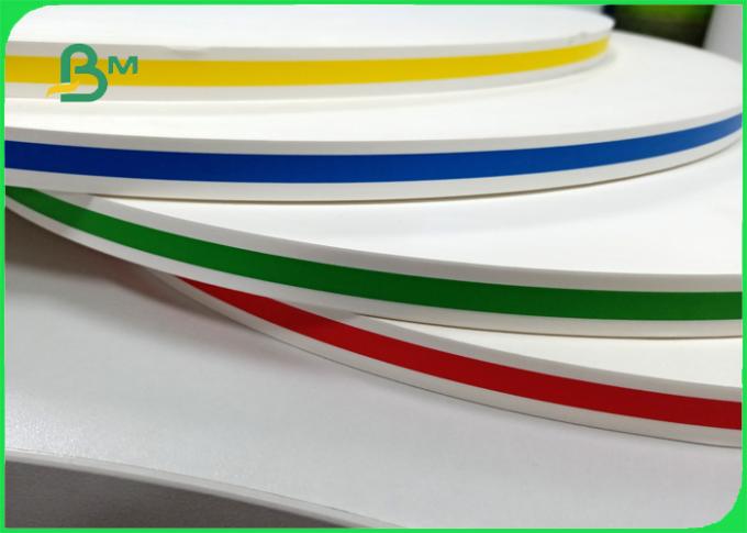 60gsm stripe printing colored straw paper Degradability in roll diameter 55cm