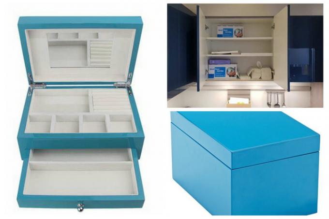 1.3mm 1.5mm Blue Green Lacquered Solid Paperboard For Dresser Nightstand Boxes