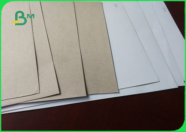 ورق مخلفات الورق المعاد تدويره المطلي Chromo Duplex Cardboard أبيض / رمادي