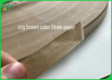 لفة غير مؤذية الملونة 60G الطبيعة براون سترو ورقة الشق كرافت ورقة بيضاء