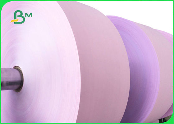 50gsm Pink NCR Paper Roll لعقد البيع سطوع عالي 70 × 80 سم