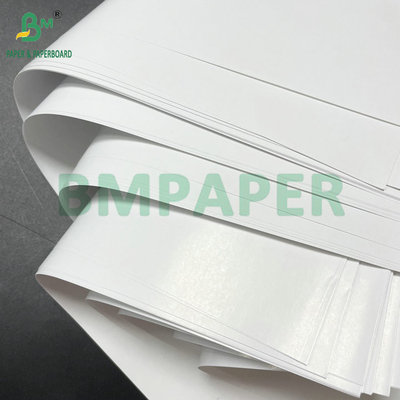 الورق الفني الأبيض العالي 70g 80g C1S ذو الجانب الواحد اللامع لطباعة الملصقات