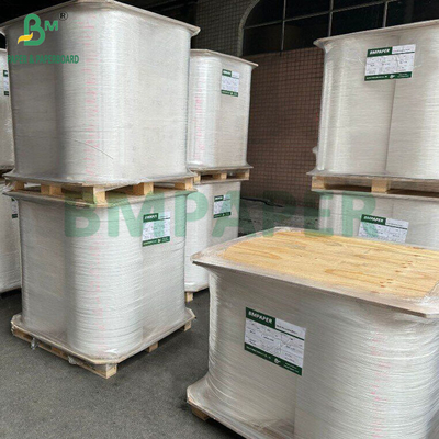 24 غرام 28 غرام ورق تغليف قش أبيض 27MM x 5000M قوة سحب جيدة