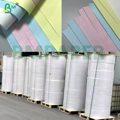 55gsm صورة فارغة بيضاء / زرقاء ورق بلا كربون أدوات ورقية لطباعة الإيصالات NCR CB / CF / CFB