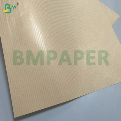 ورق الكرافت المخطط نسيج 40gsm جانب واحد آلة زجاجية لامعة للتغليف
