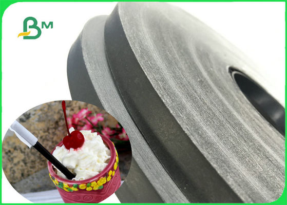 60gsm ورقة الغذاء الصف الأسود الشقوق لفة ورق للشرب FDA FSC