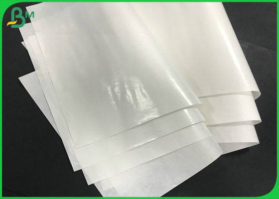 FDA 510mm Width PE Coated 40 إلى 120g White Kraft Paper Rolls لتعبئة الخبز