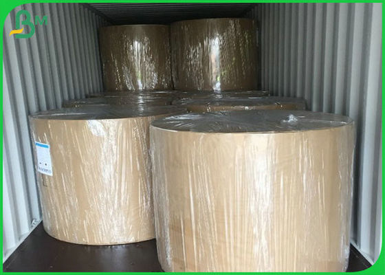 FSC المعاد تدويرها 50GSM إلى 160GSM براون كرافت ورقة بطانة للتغليف