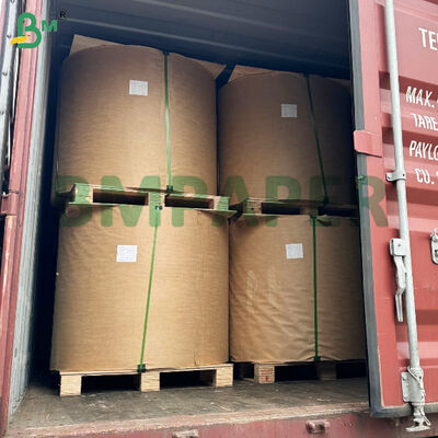 ورق التغليف غير المبيض للزجاج الآلي البني 1000 ملم عرض اللفافة 35 غرام