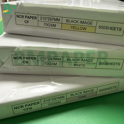 70 غرام من الورق الرقمي الـ NCR غير الكربوني A4 210x297mm CFB الوردي مع خلفية بيضاء