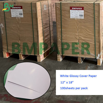 12"×18" ورق غلاف أبيض لامع للطباعة الرقمية 80-350gsm