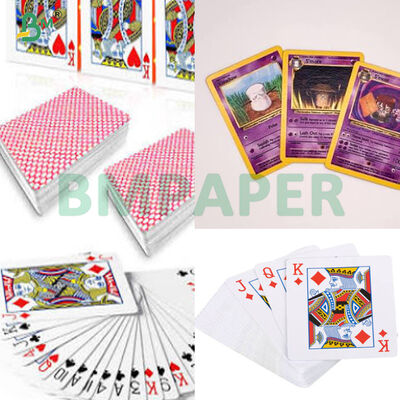 320gsm ورق لعب لب الخشب البكر الأسود TCG