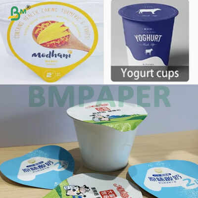 Food Safe 43-45gsm Coated Paper Roll For Yogurt Cup Lid
