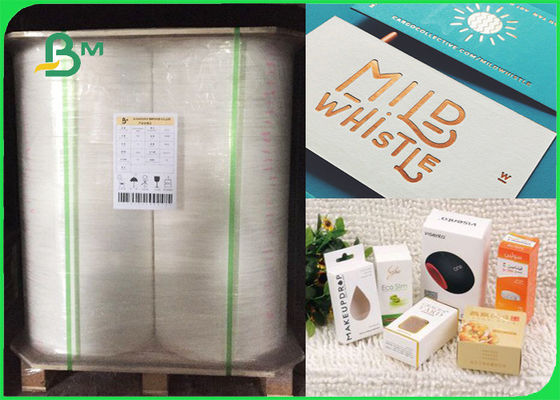 250 / 300gsm FSC شهادة الطباعة الجيدة لامعة مربع قابلة للطي المجلس في لفة